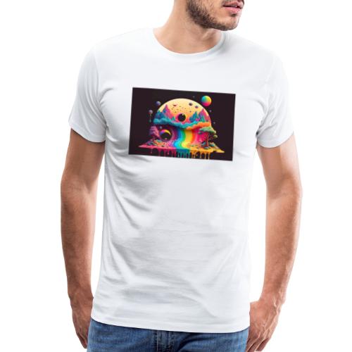 Full Moon Over Rainbow River Falls - Psychedelia - Men's Premium T-Shirt