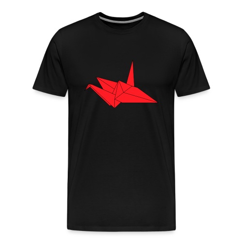 Origami Paper Crane Design - Red - Men's Premium T-Shirt