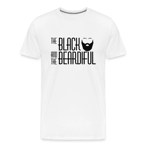 The Black and The Beard-iful Script Tee - Men's Premium T-Shirt