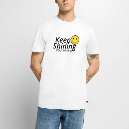 Keep Smiling Typography Merch Positive Motivation - Men's Premium T-Shirt