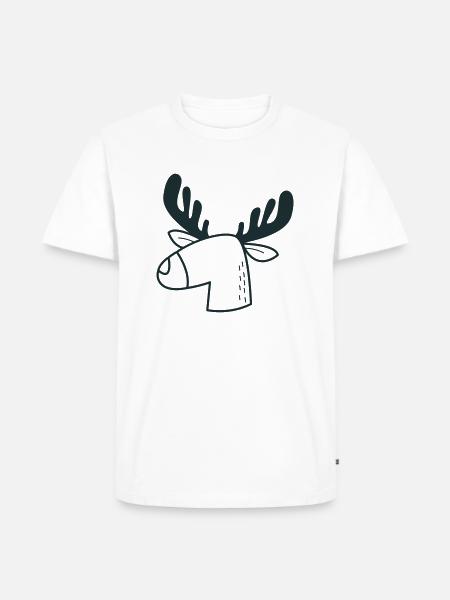 moosy mooses head - Men's Premium T-Shirt - white