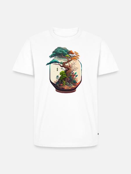 Bonsai Tree Terrarium - Men's Premium T-Shirt - white