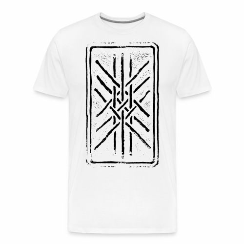 Web of Wyrd grid Skulds Web Net Bindrune symbol - Men's Premium T-Shirt