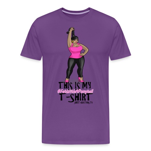 #FatWithAPonytail - Men's Premium T-Shirt