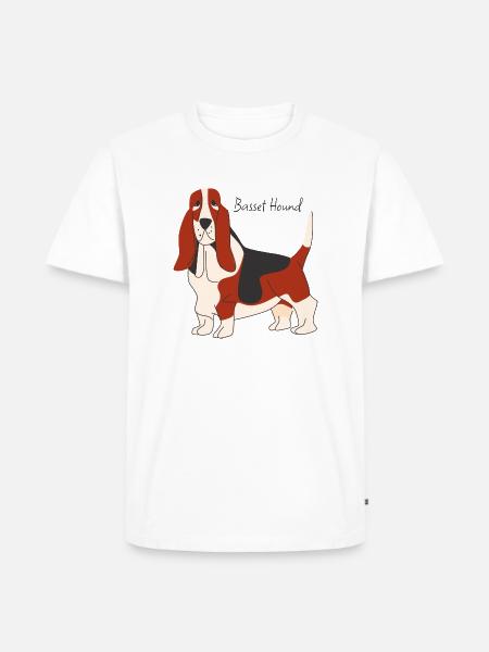 Basset Hound - Men's Premium T-Shirt - white