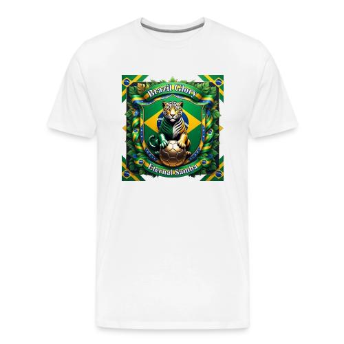 Brazil Jaguar Glory T-Shirt, Flag Pride Badge Gift - Men's Premium T-Shirt