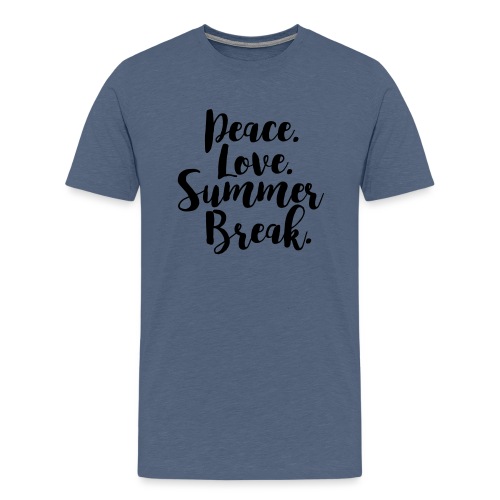Peace Love Summer Break Teacher T-Shirt - Men's Premium T-Shirt