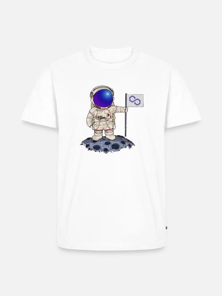 Moon Boy Polygon - Men's Premium T-Shirt - white