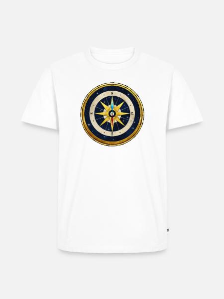 Stellar Golden Compass - Men's Premium T-Shirt - white