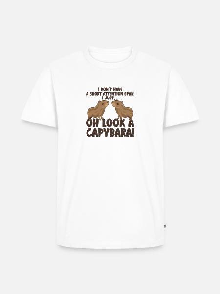 Capybara zoo animal design - Men's Premium T-Shirt - white