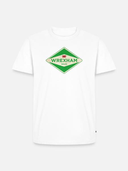 Wrexham Green Diamond Logo - Men's Premium T-Shirt - white