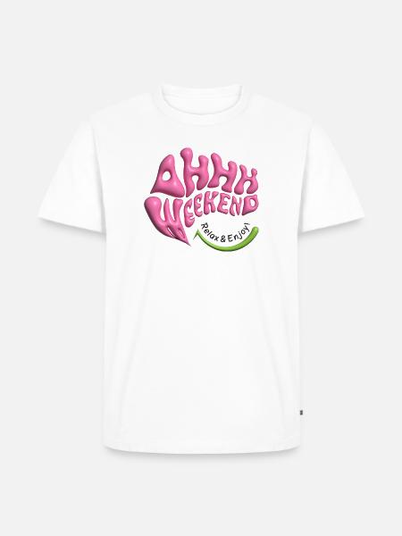 ahhh weekend - Men's Premium T-Shirt - white