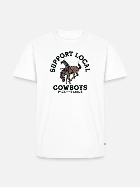 Soutenez les cow-boys locaux - T-shirt premium pour hommes - blanc