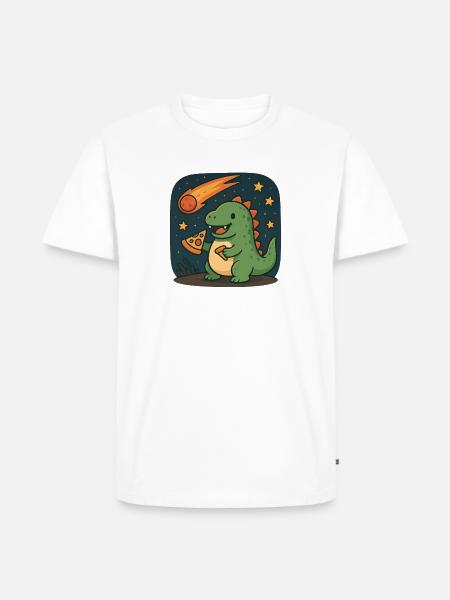 Dinosaur Space Adventure Design - Men's Premium T-Shirt - white