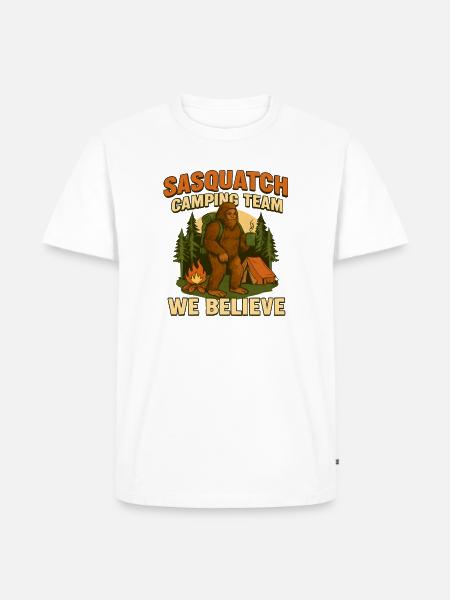 Sasquatch Camping Team – We Believe - Men's Premium T-Shirt - white