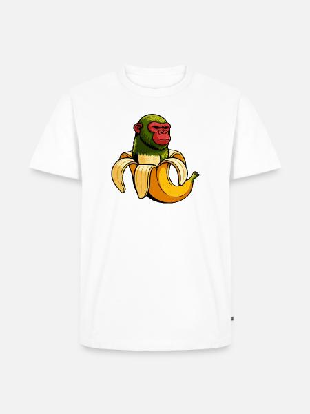 Chimpanzini Bananini Italian Brainrot Meme Art - Men's Premium T-Shirt - white