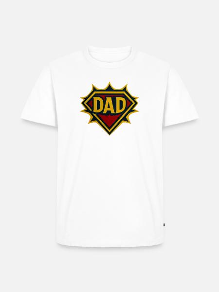 Dad Shield Badge - Men's Premium T-Shirt - white