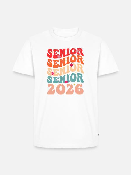 Senior Class 2026 Floral Rainbow - Men's Premium T-Shirt - white