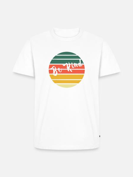 Be Kind Retro Rainbow Circle - Men's Premium T-Shirt - white
