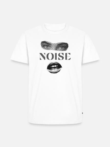 Halftone Noise Face - Men's Premium T-Shirt - white
