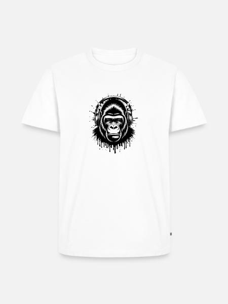 Gorilla DJ - Men's Premium T-Shirt - white
