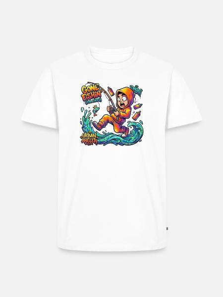 Urban Angler Neon Splash - Men's Premium T-Shirt - white