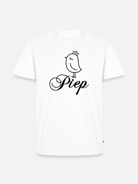 Sparrow With Crown “Piep” - Men's Premium T-Shirt - white