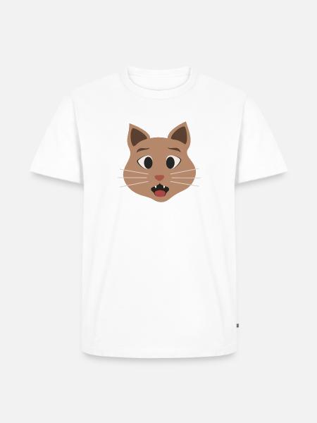 Surprised cat - Men's Premium T-Shirt - white