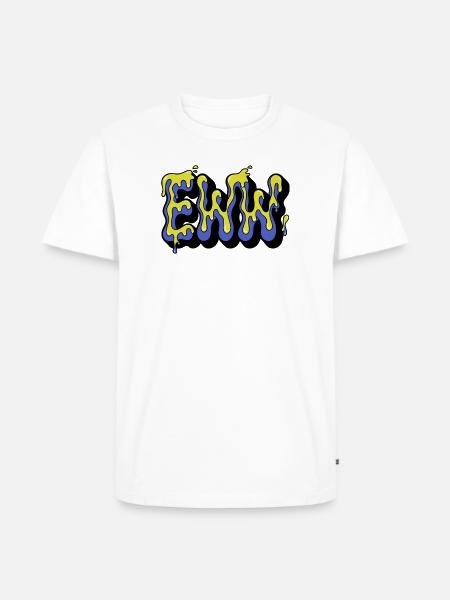 comic-speech-bubble--neon-slime-texture-inside- - Men's Premium T-Shirt - white