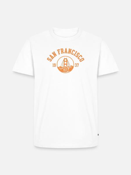 Golden Gate Bridge Emblem - Men's Premium T-Shirt - white