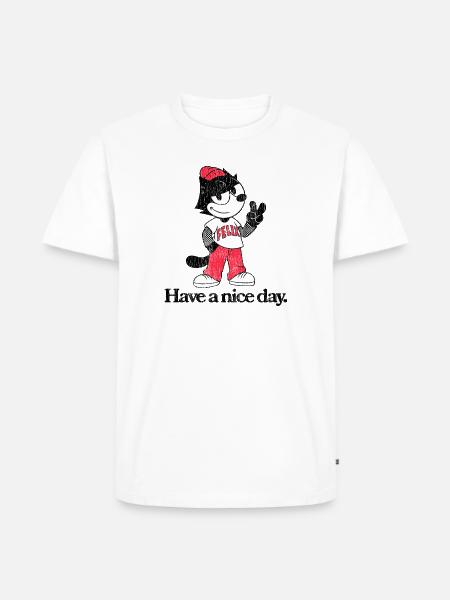 Felix The Cat In Skater Style & Have A Nice Day - Men's Premium T-Shirt - white