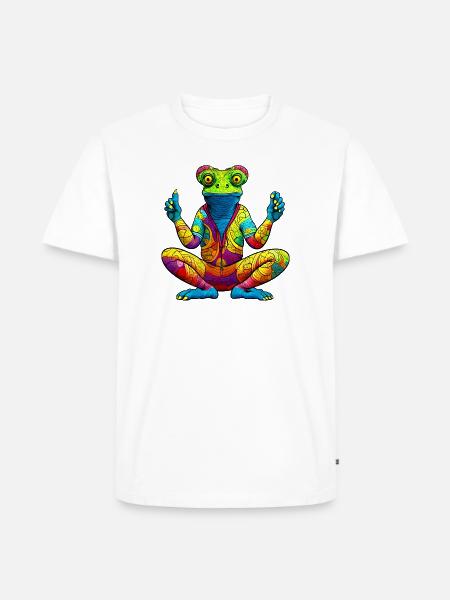 Chameleon Yoga - Men's Premium T-Shirt - white