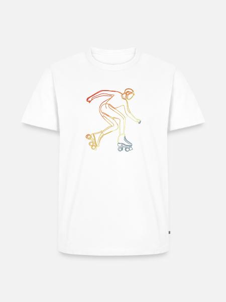 Roller Skater Sketch - Men's Premium T-Shirt - white