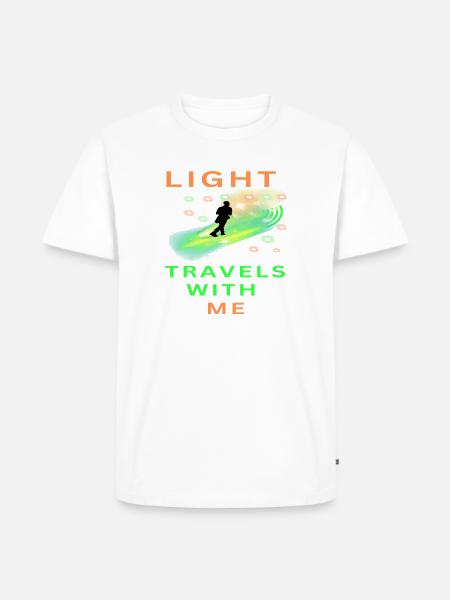 Light_travels_with_me_-sized - Men's Premium T-Shirt - white