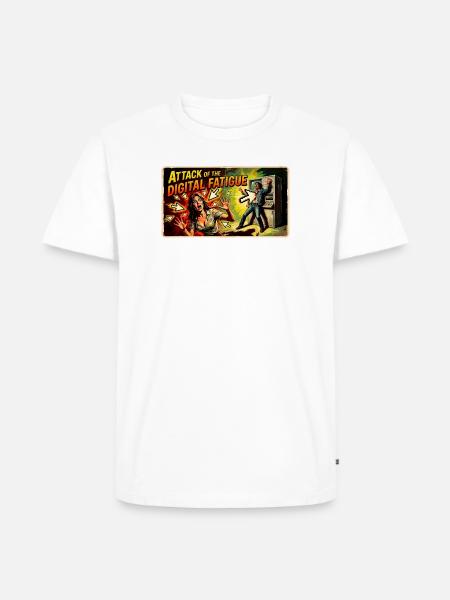 Attack of the Digital Fatigue - Men's Premium T-Shirt - white