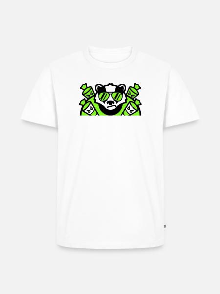 Badger Candy Cones Crest - Men's Premium T-Shirt - white
