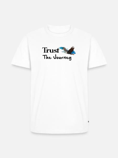 Soaring Eagle in Blue Sky - Men's Premium T-Shirt - white