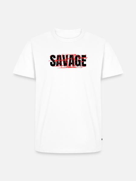 savage - Men's Premium T-Shirt - white