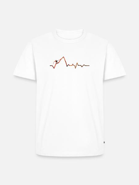 Mountain Pulse Sunset - Men's Premium T-Shirt - white