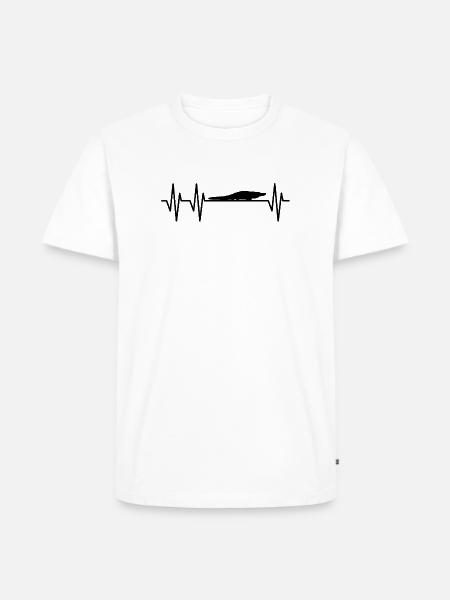 Alligator Heartbeat - Men's Premium T-Shirt - white
