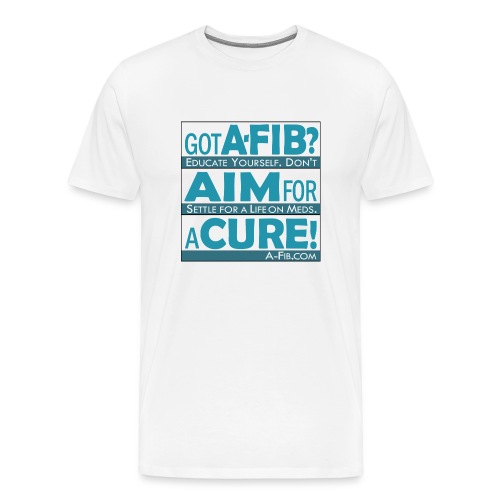 aim for a cure don t settle blue - Men's Premium T-Shirt