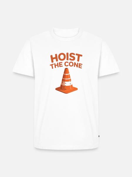 Hoist the Cone Graphic Tee - Men's Premium T-Shirt - white