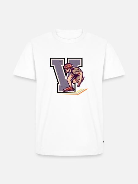 Rollerblading Velocity - V Series - Men's Premium T-Shirt - white