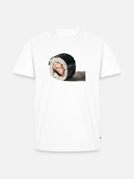 Charcoal Drawing Of Sushi - Men's Premium T-Shirt - white