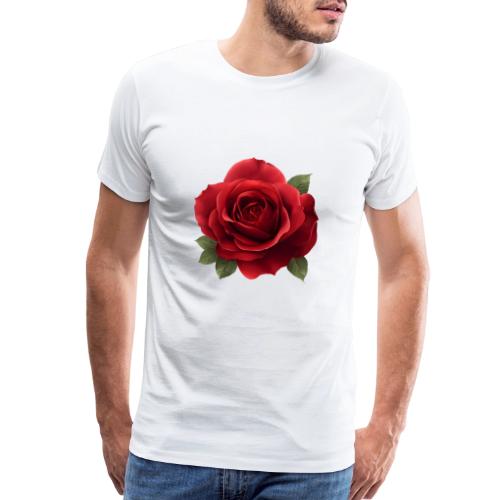 Rose: Crimson Bloom Elegance - Men's Premium T-Shirt