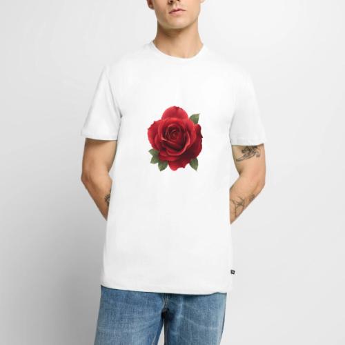 Rose: Crimson Bloom Elegance - Men's Premium T-Shirt