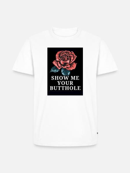 Rose Bold Text Statement - Men's Premium T-Shirt - white