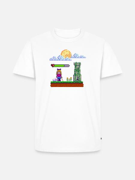 Pixel Heroine Art Design - Men's Premium T-Shirt - white