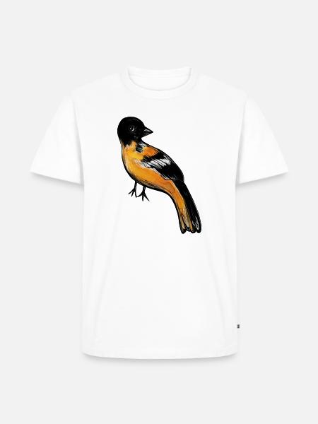 Ember Robin on Midnight - Men's Premium T-Shirt - white