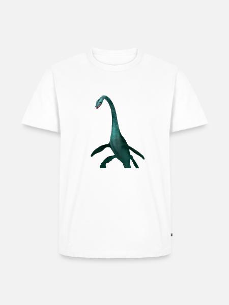 Emerald Long Neck Dino Tee - Men's Premium T-Shirt - white